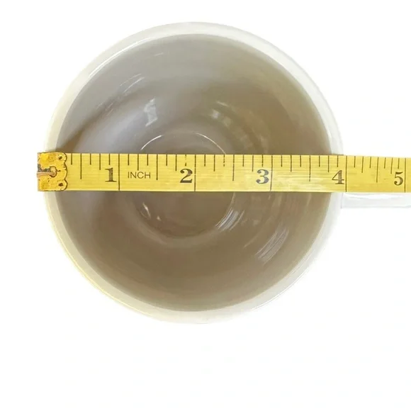 Rae Dunn TEA Mug White Gray Letters and Interior Dimples NWT 2017 OG - Picture 12 of 13